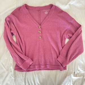 American Eagle Outfitters Plush Knit Cardigan in Mauve